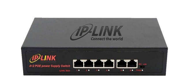 Switch PoE IPLink 4 cổng 100Mbps + 2 Uplink 100Mbps