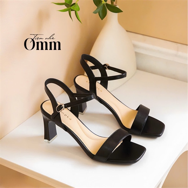 OH76 Giày Sandal Gót Trụ 7cm