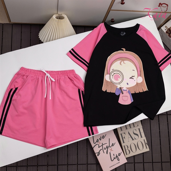 BG ÁO RAPLAN IN CÔ BÉ KÍNH LÚP QUẦN CHẠY VIỀN SIZE 16-22,R4