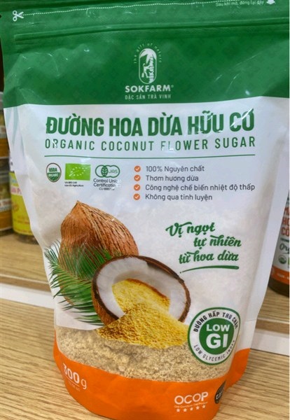 Đường Hoa Dừa Hữu Cơ Sokfarm 300G