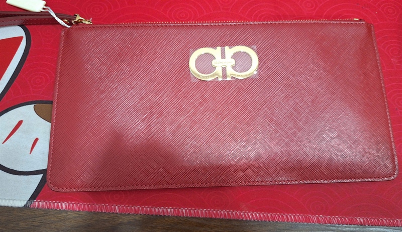 Ví Salvatore đỏ có khóa zip (AU-22-B202) +