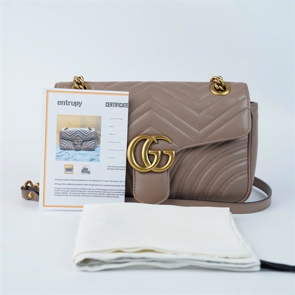 Túi GG Marmont nâu (G024226925) sz25 +