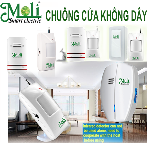 CHUÔNG BÁO KHÁCH ,BÁO TRỘM HỒNG NGOẠI MOLI ML-S323 – (HÀNG CHÍNH HÃNG)