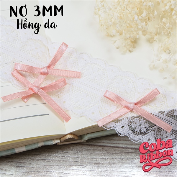 Nơ satin cỡ 3mm (0.3cm)