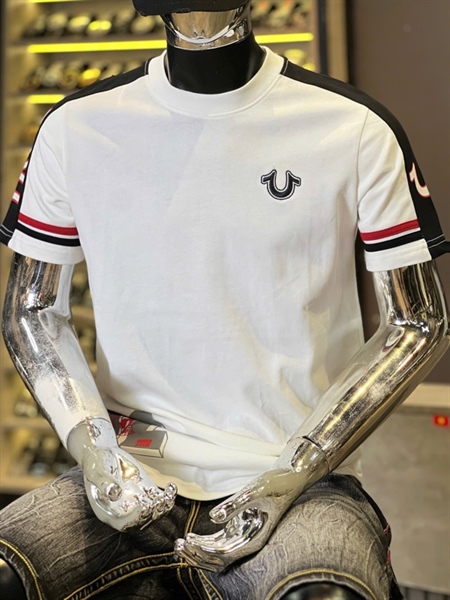 Thun CT - Trắng viền tay Đen viền in thêu U-02