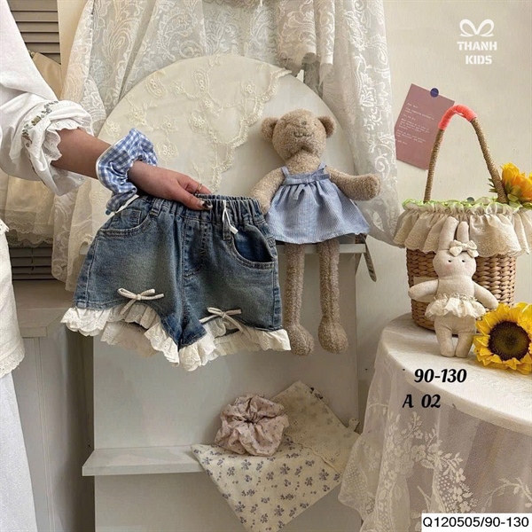 Quần Jean Đùi BG Lai Bầu Nơ Bèo (90-130)