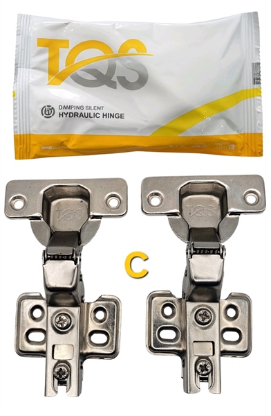 Bản lề giảm chấn TQS - Cong Nhiều (C)
