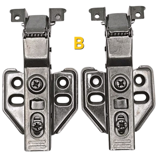 Bản lề cửa nhôm màu đen - Cong vừa (B)