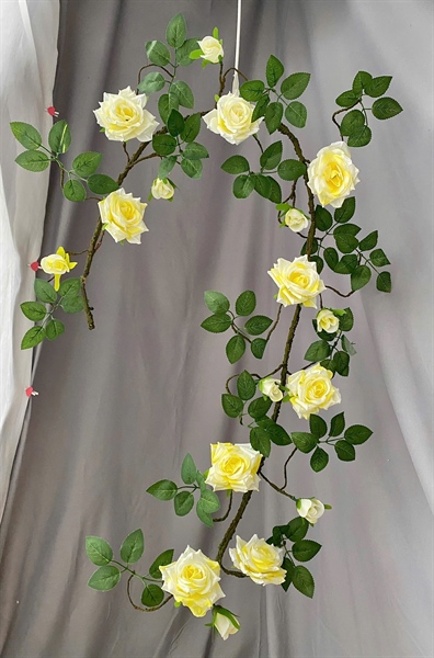 Dây hồng thân cổ - vàng nhạt - Dây lá và dây hoa - Hoa Lụa Vân Vượng