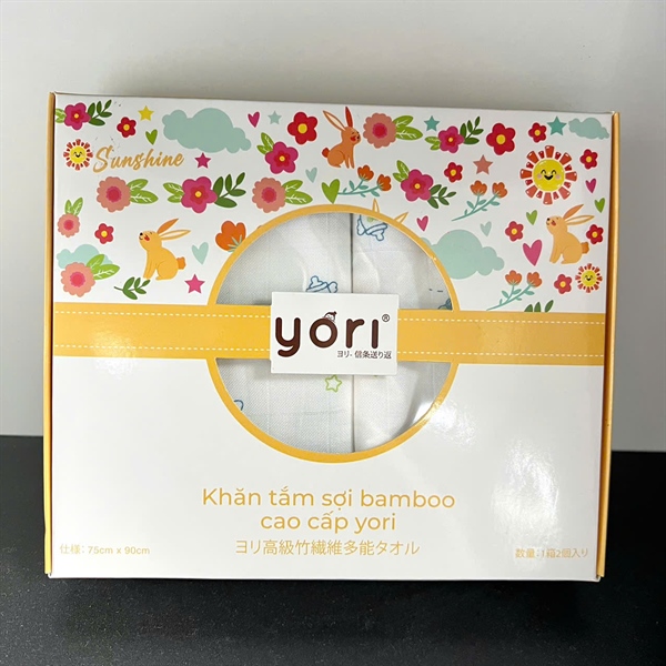 Set 2 khăn tắm Bamboo Yori YPK109 (75x90cm) hoạ tiết
