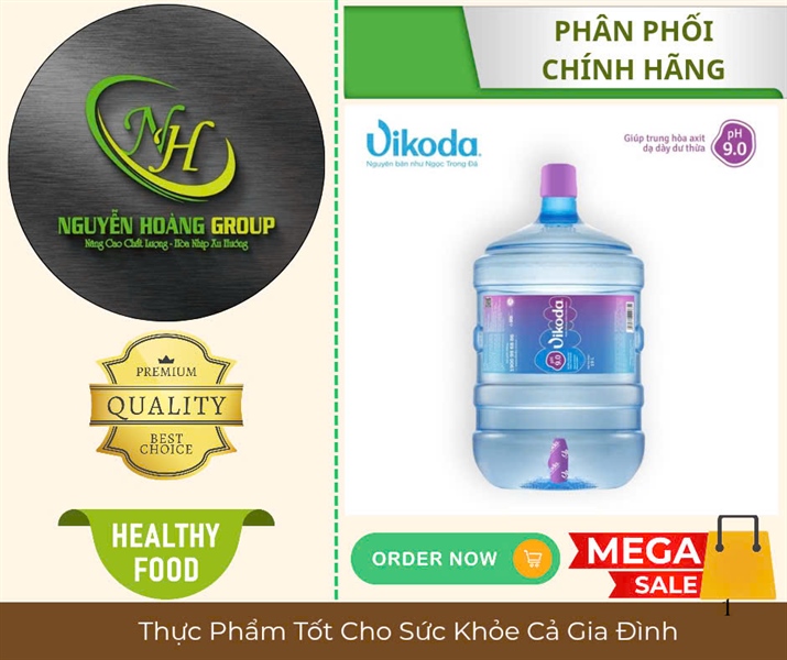 Vikoda CÓ VAL Nước Khoáng Kiềm Thiên Nhiên 19 Lít