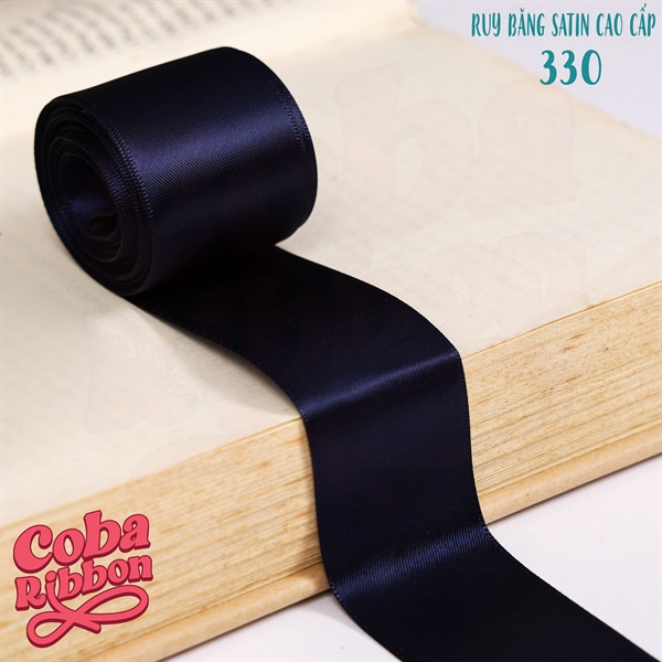 Rộng 25mm - Màu 330 - Ruy băng lụa satin hai mặt cao cấp