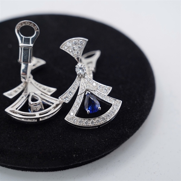 Bông tai Bvlgari đính đá (229225) (BQ) KG+