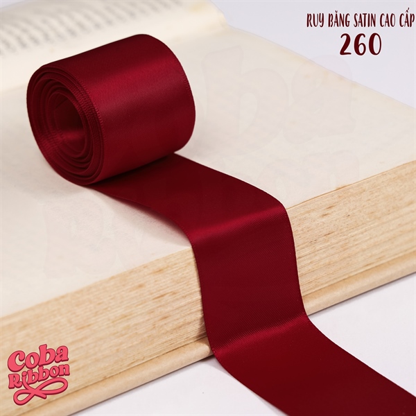Rộng 6mm - Màu 260 - Ruy băng lụa satin hai mặt cao cấp