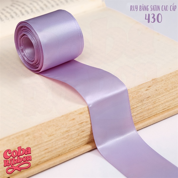 Rộng 6mm - Màu 430 - Ruy băng lụa satin hai mặt cao cấp