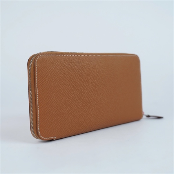 Ví Hermes nâu có khóa zip stamp D (A-T) KG+