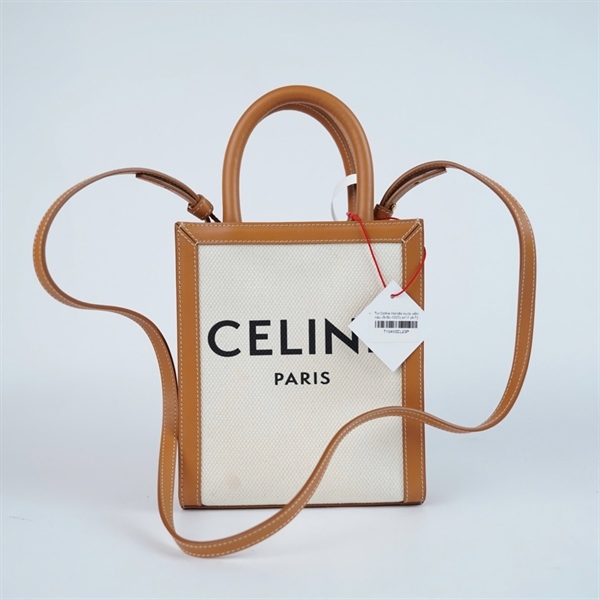 Túi Celine Handle nude viền nâu (S-SL-1222) sz17 (A-T) KG+