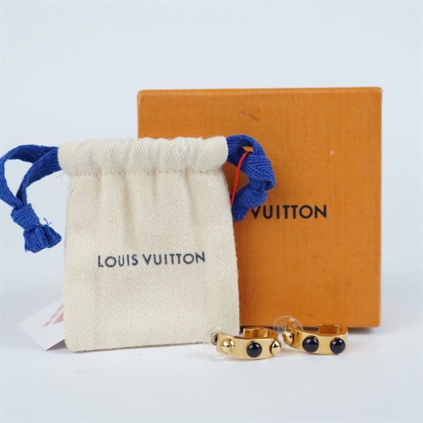 Bông tai LV vàng đính đá (HN) KG+