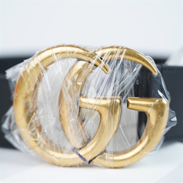 Thắt lưng GG đen kèm tag xanh bản 4cm dài 116cm (A-T) KG+