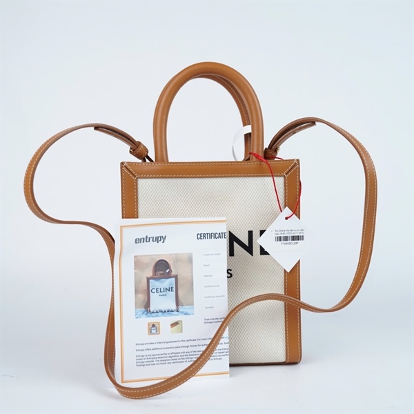 Túi Celine Handle nude viền nâu (S-SL-1222) sz17 (A-T) KG+