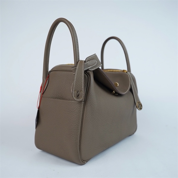 Túi Hermes Lindy xám kèm lót form stamp X sz29 (A-T) KG+