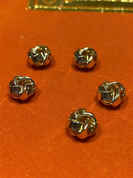 Charm xoắn vàng 8x5mm