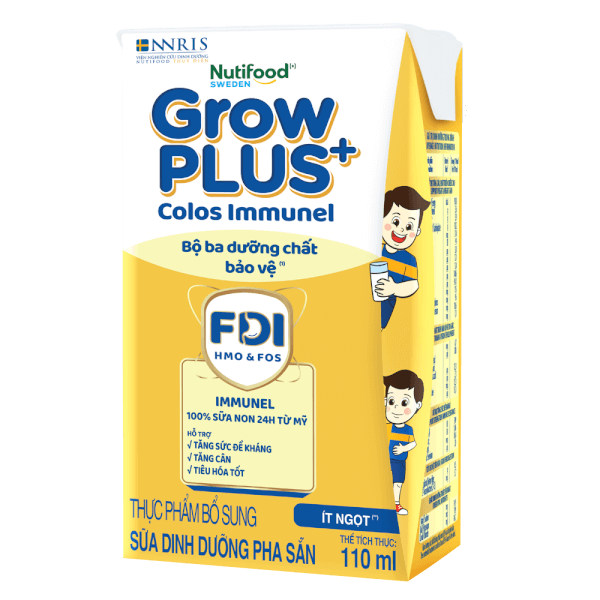 Sữa dinh dưỡng công thức GrowPLUS+ Bạc vị chuối - 4x110ml