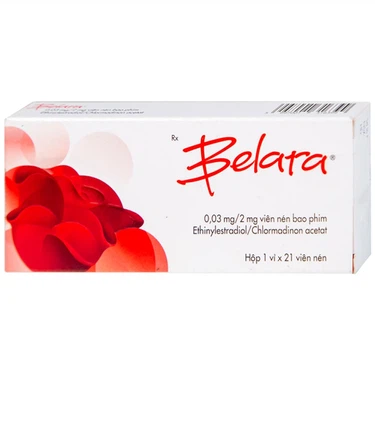 Thuốc Belara ( Ethinyl Estradiol 0,03mg + Chlormadinone acetate 2mg) Gedeon tránh thai hằng ngày (1 vỉ x 21 viên)