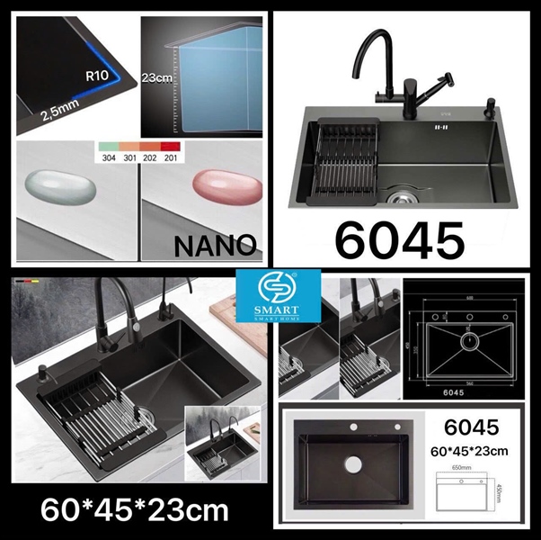 CHẬU RỬA CHÉN 6045 NANO