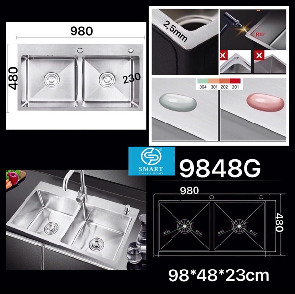 CHẬU RỬA CHÉN 9848G