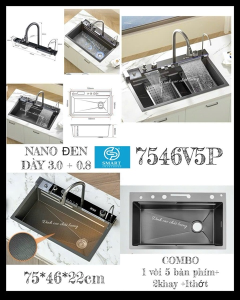 CHẬU RỬA CHÉN 7546V5P