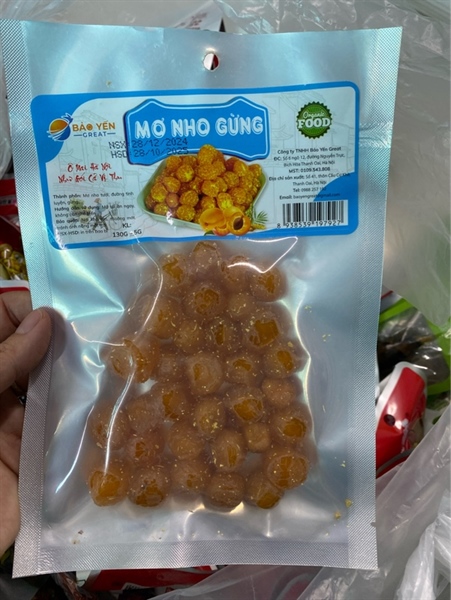 Ô mai nho gừng Bảo Yến 130g