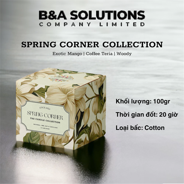 Nến Thơm Tự Nhiên 3 Mùi Hương Đặc Biệt - Spring Corner V1