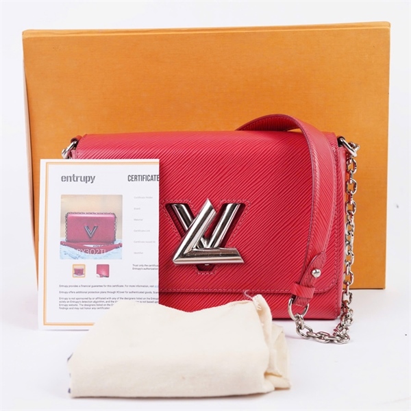 Túi LV Twist đỏ kèm gương (SR1145) sz23 +