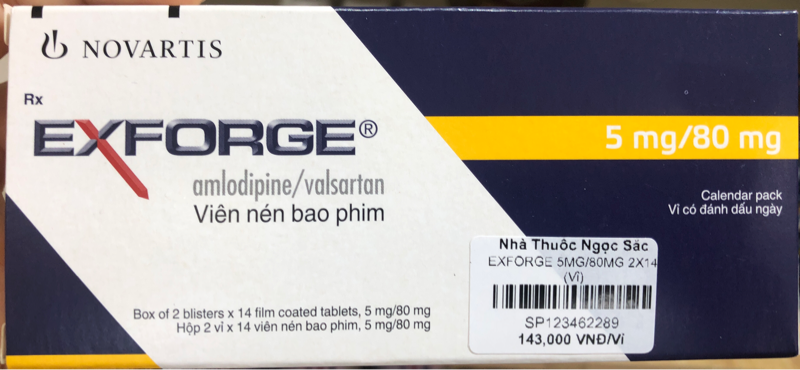EXFORGE 5MG/80MG 2X14