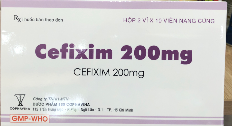 Cefixime 200NA hộp 2 vỉ x 10 viên