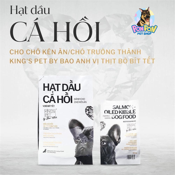 Hạt dầu cá King's Pet cho Chó gói 350g