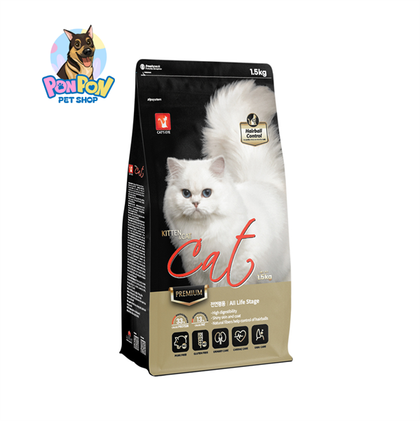 Hạt Cat's Eye Premium cho Mèo Mọi Lứa Tuổi gói 1.5kg