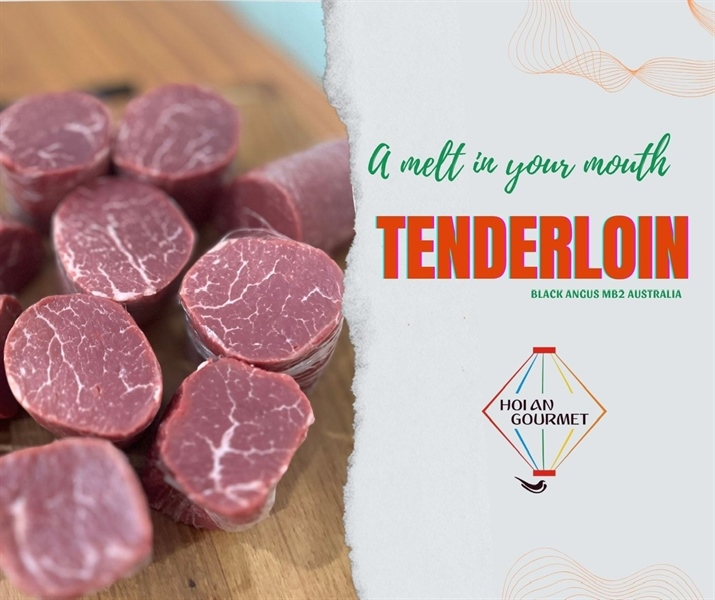 Beef FRZ - Tenderloin Angus YP- GF Swift/ Aus ( Thăn Nội Bò )