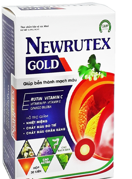 Newrutex gold (Giúp bền thành mạch máu) (Hộp 6 vỉ x 5 viên) - Foxs-USA