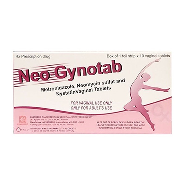 Neo - Gynotab (H*1vỉ*10viên nén đặt phụ khoa) - Pharmedic
