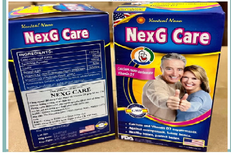 NexG Care (Bổ sung Calcium nano + VTM D3) (Lọ*100viên) - USA