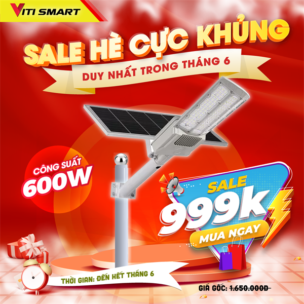 Đèn đường dự án NLMT công suất 600W