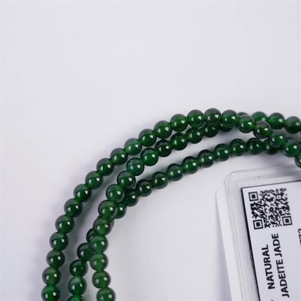 Chuỗi lục đế vương Gua 3.87-3.73mm 142 hạt (844772) KG+