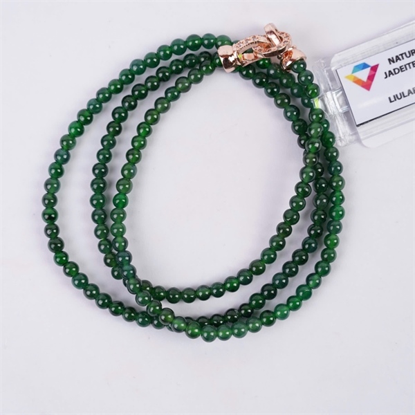 Chuỗi lục đế vương Gua 3.67-3.62mm 152 hạt (622954) KG+