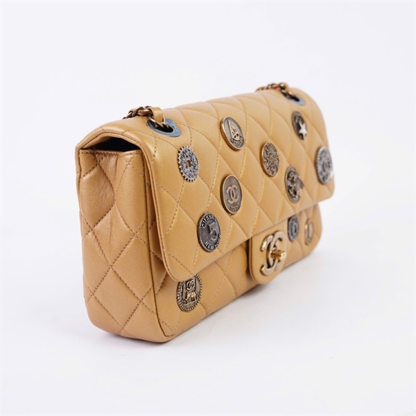 Túi Chanel Charm vàng (20643625) sz25 KG+