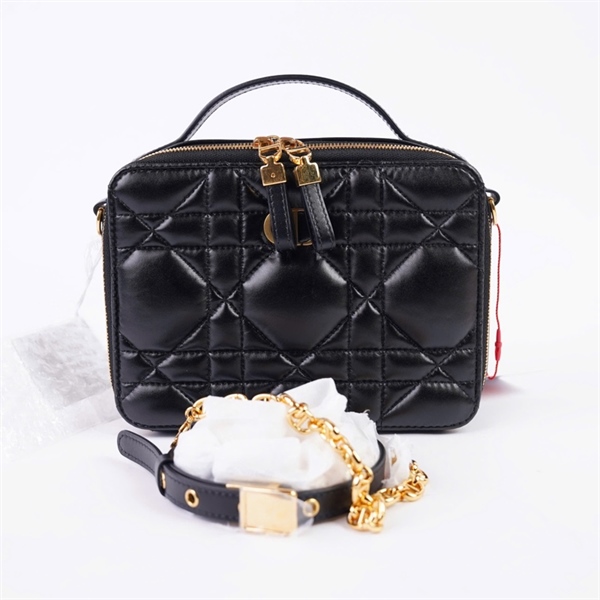Túi Dior Caro Box đen (43-MA-0253) sz18 KG+