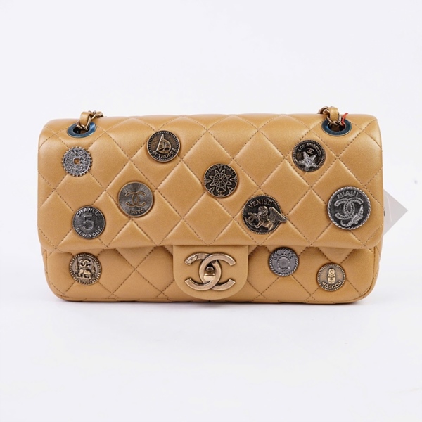 Túi Chanel Charm vàng (20643625) sz25 KG+