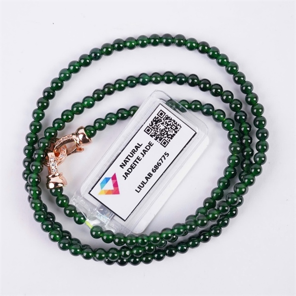 Chuỗi lục đế vương Gua 3.9-3.81mm 142 hạt (686775) KG+