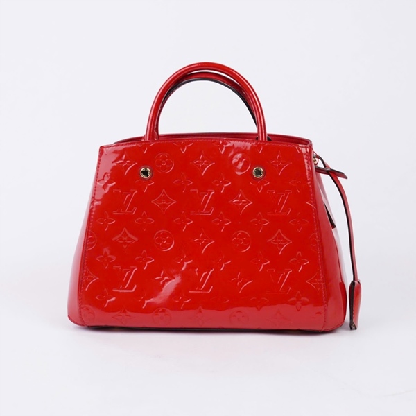 Túi LV Montaigne đỏ in hoa kèm ổ+2 chìa (CA1135) sz29 KG+